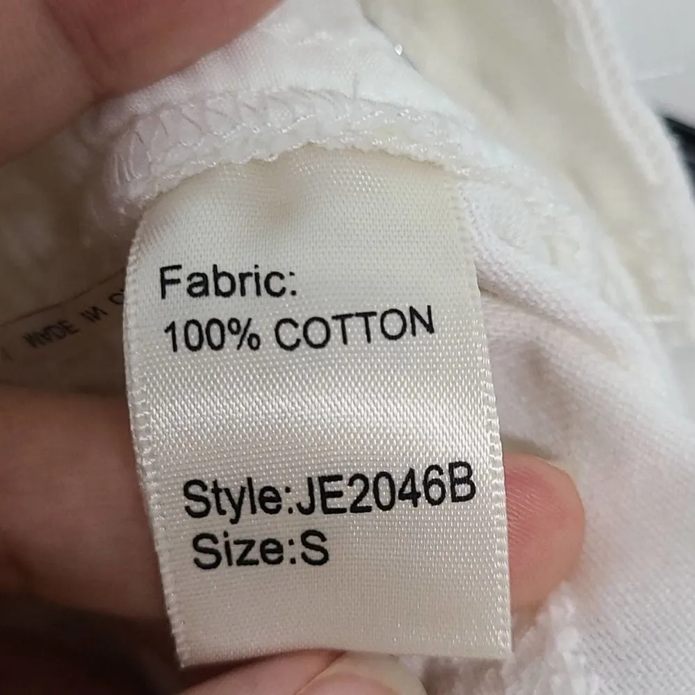 Elan Boyfriend DenimĀ Distressed White Ripped JeansāSizeāSmall - Image 11