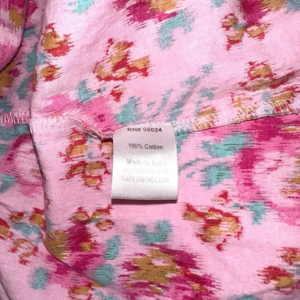 Love the Label Reina Ruffle Sleeve Pink Floral Blouse SMALL in Khaleesi Raspbery - Image 6