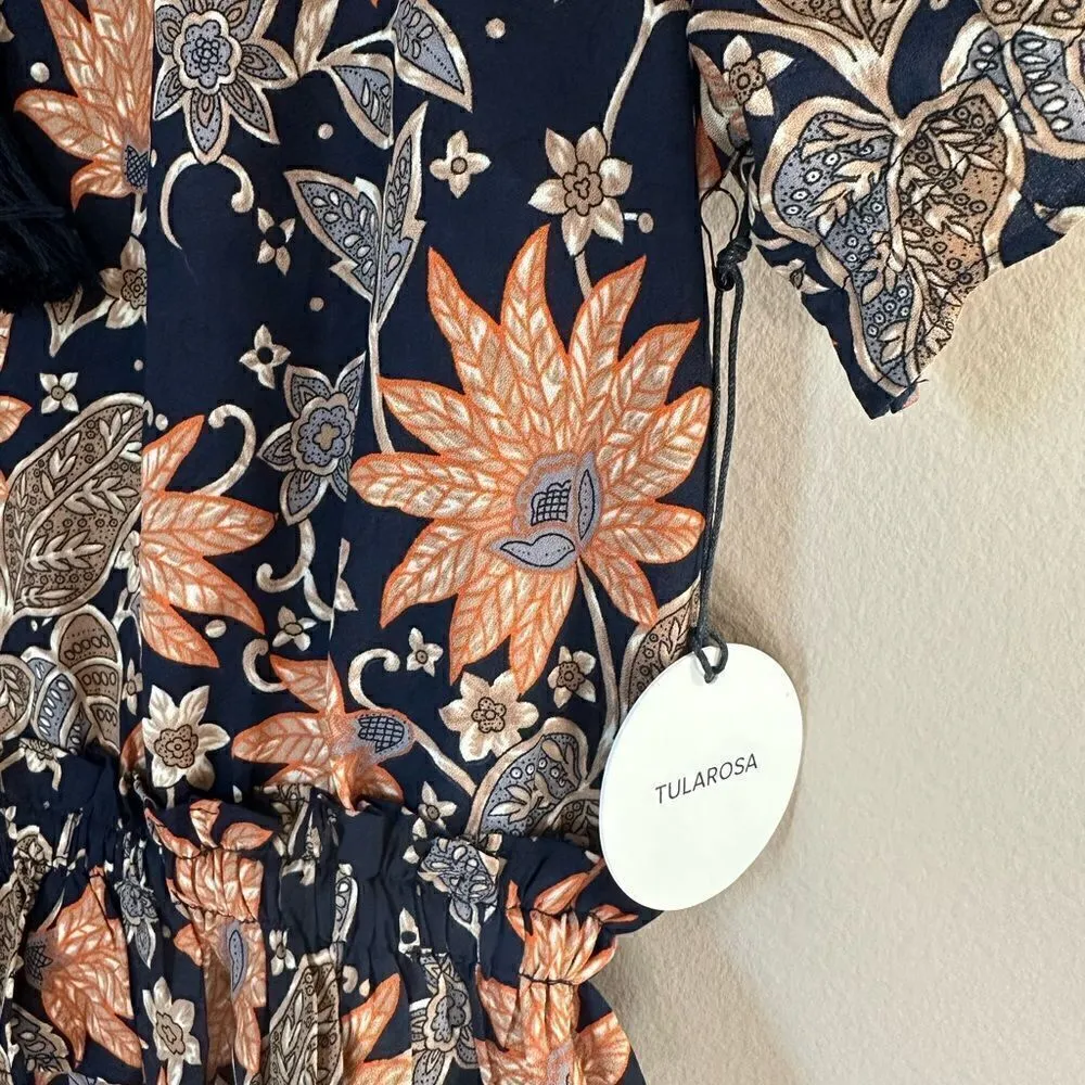 NWT Tularosa bohemian floral ruffle waist Colleen mini dress - Image 7