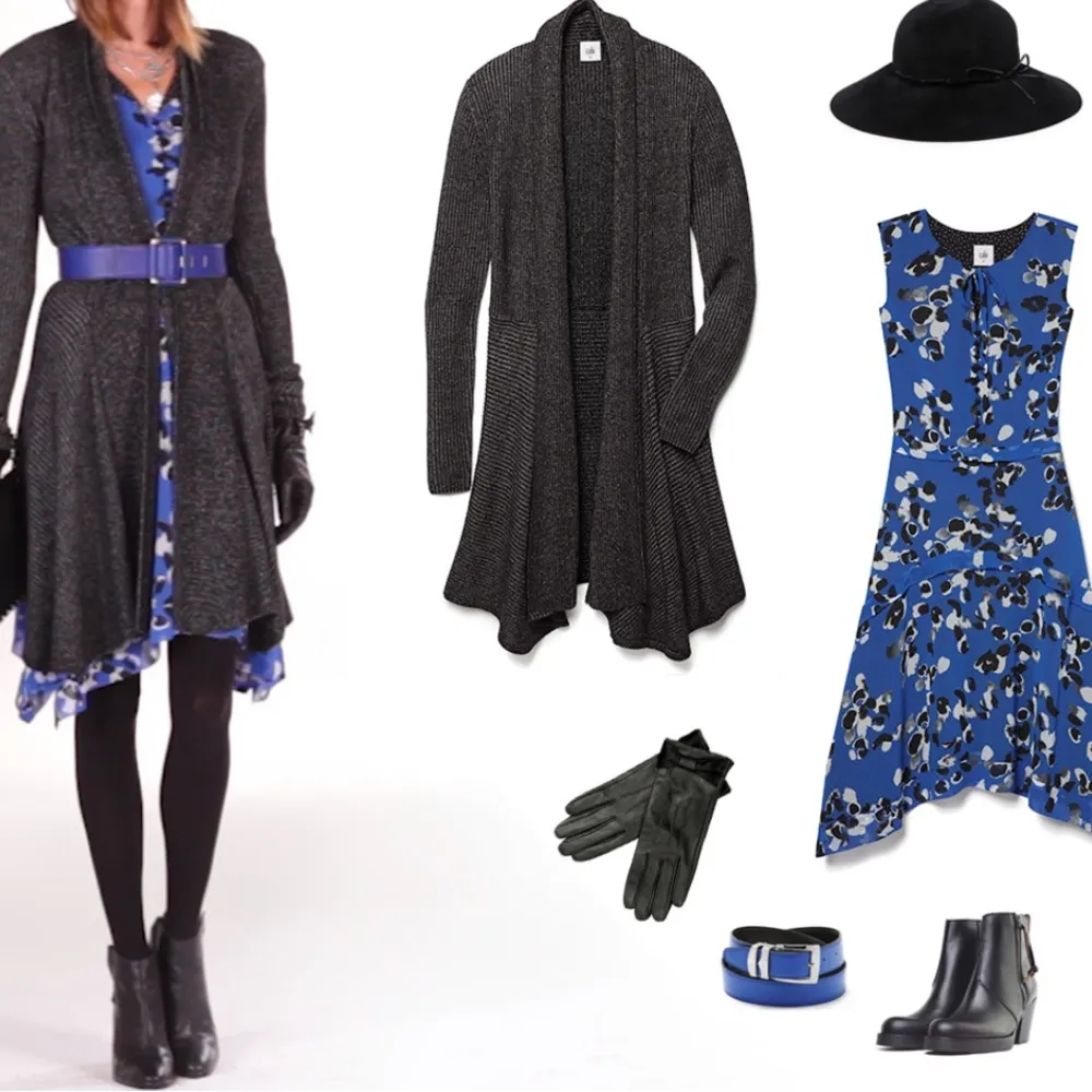 Cabi 5576 Untamed Dress electric blue floral Size M - Image 8