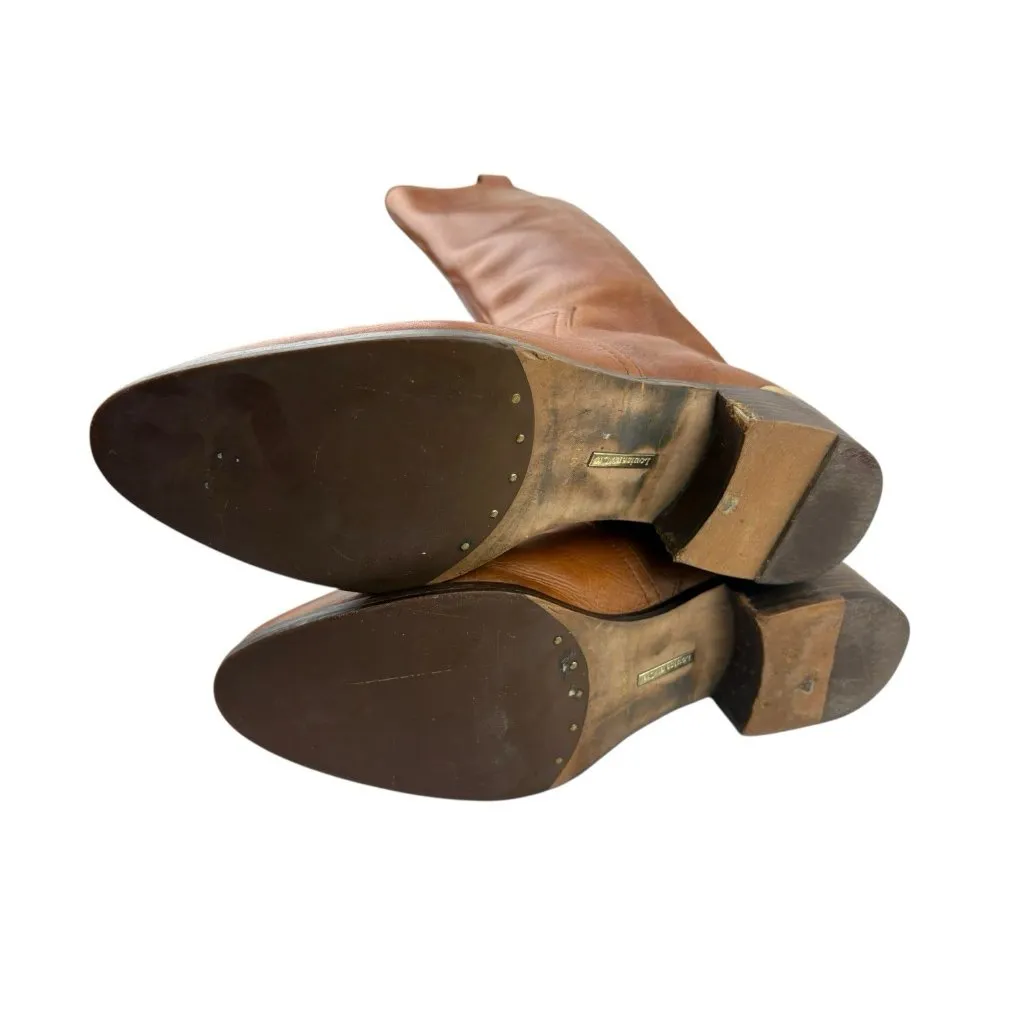 *Louise et Cie Vallery Boots Womens 8.5 Brown Leather Tall Riding Quiet Luxury - Image 10