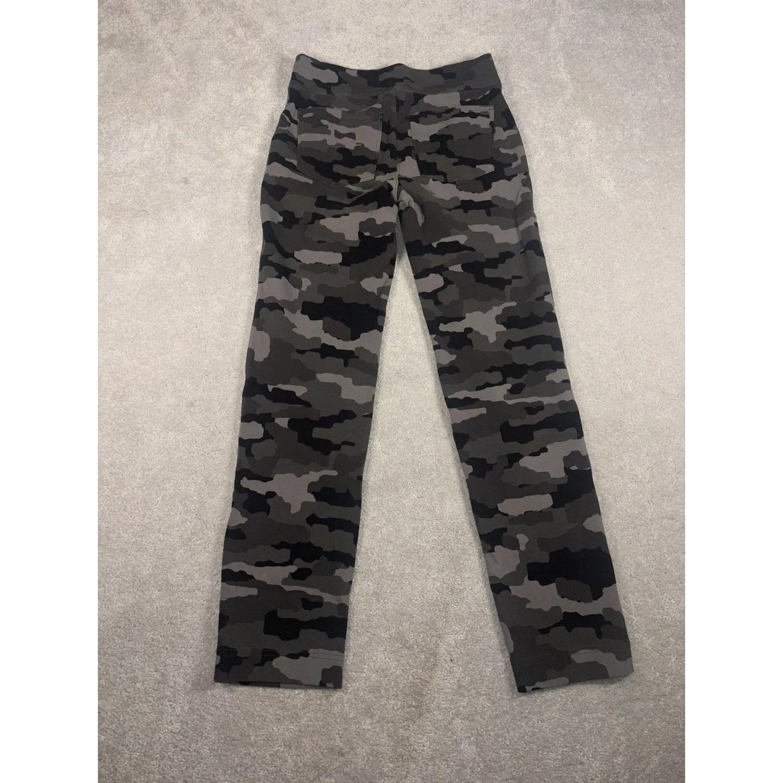 Duluth NoGa Naturale Cotton Black Gray Camo Yoga Slim Leg Pants Women XS x 29 - Image 6