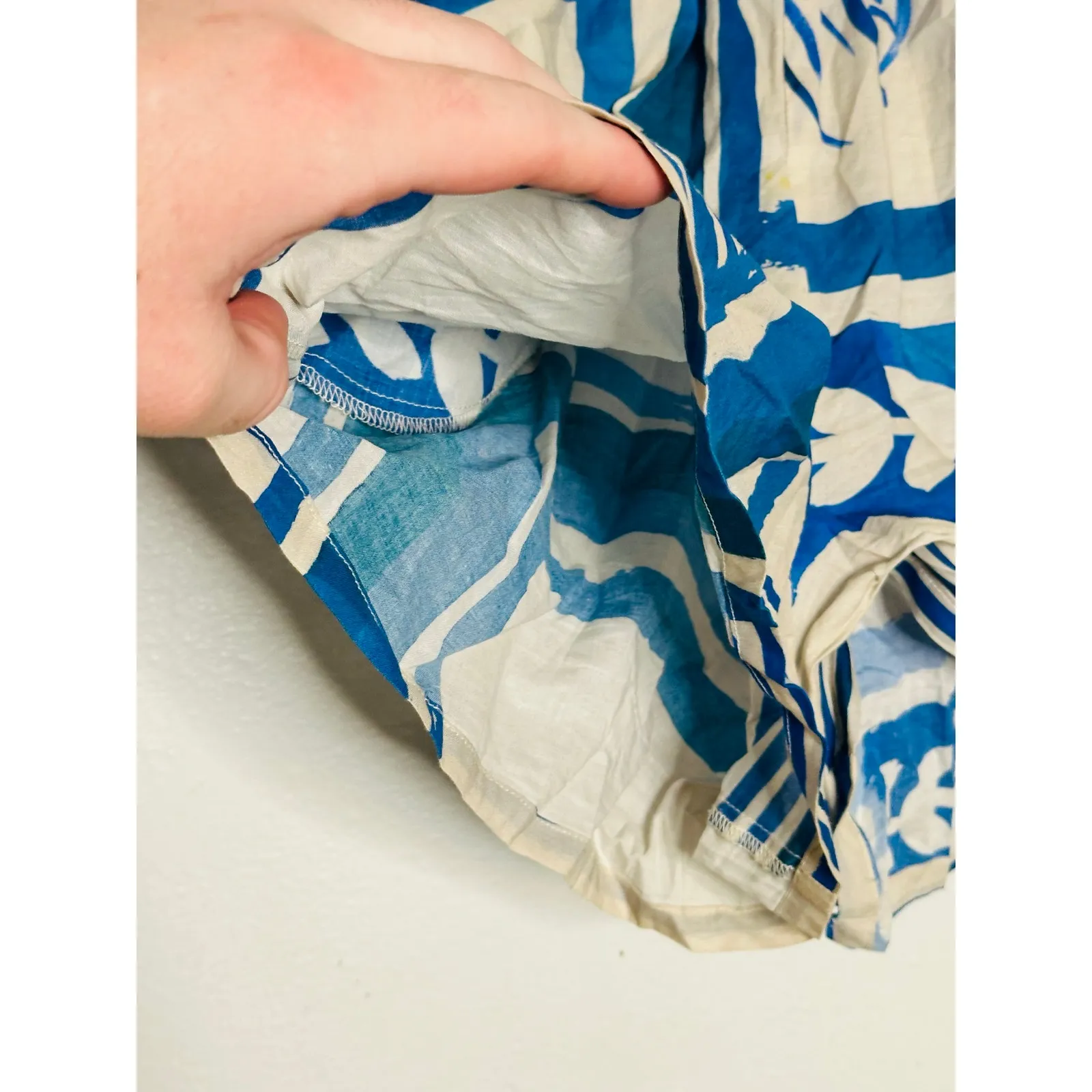 SOLEIL SOLEIL Blue Graphic Print 100% Cotton Pull - Image 6