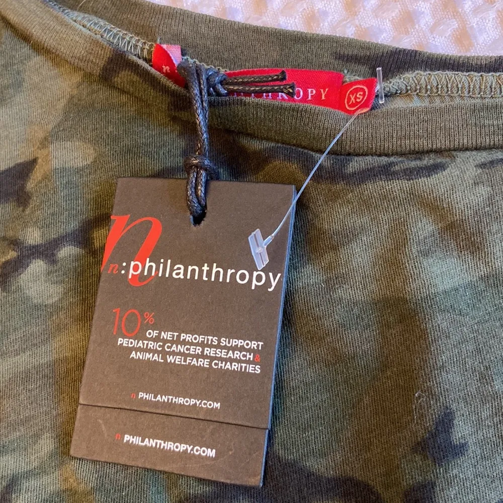 NEW! n:PHILANTHROPY Size XS Britton One-Shoulder Jumpsuit Green Black Camouflage - Image 7