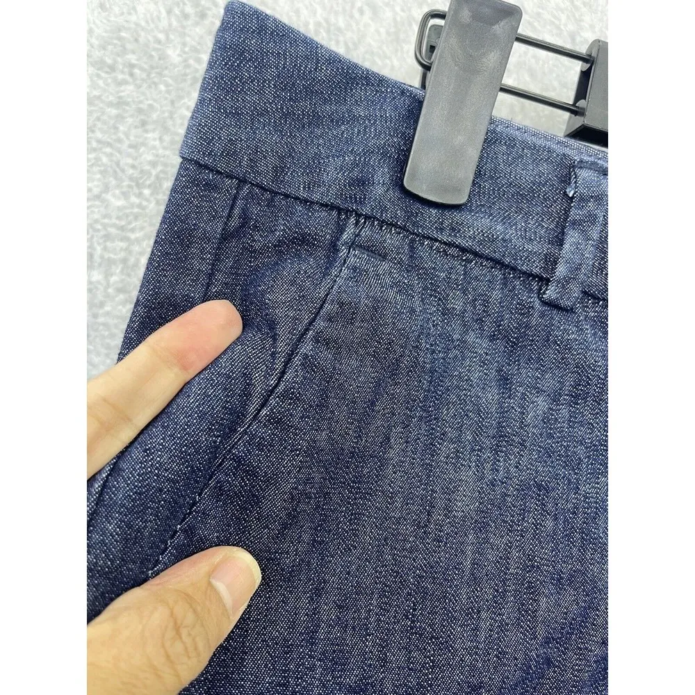 Banana Republic Women's Shorts Blue Chambray Size 8 Slash Pocket Chino Cotton - Image 7