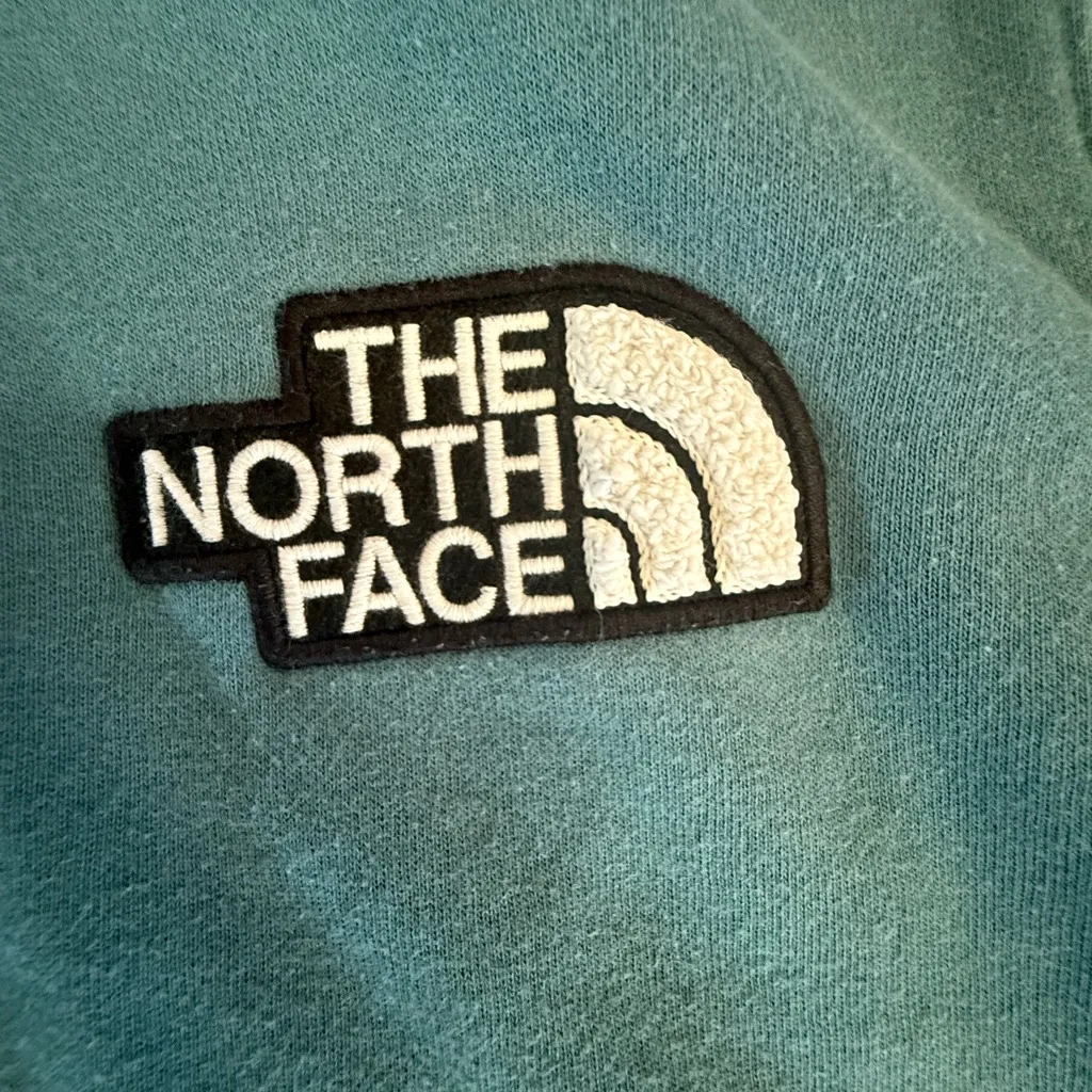 The North Face Blue Green Teal Hoodie Patch Medium - Image 4