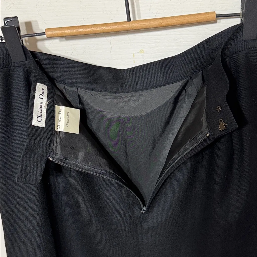 Christian Dior Classic Black Pencil Skirt Size Large W 13.5 L 23” - Image 6