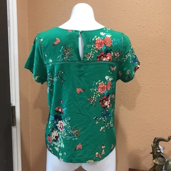 Lily White green floral shirt - Image 4