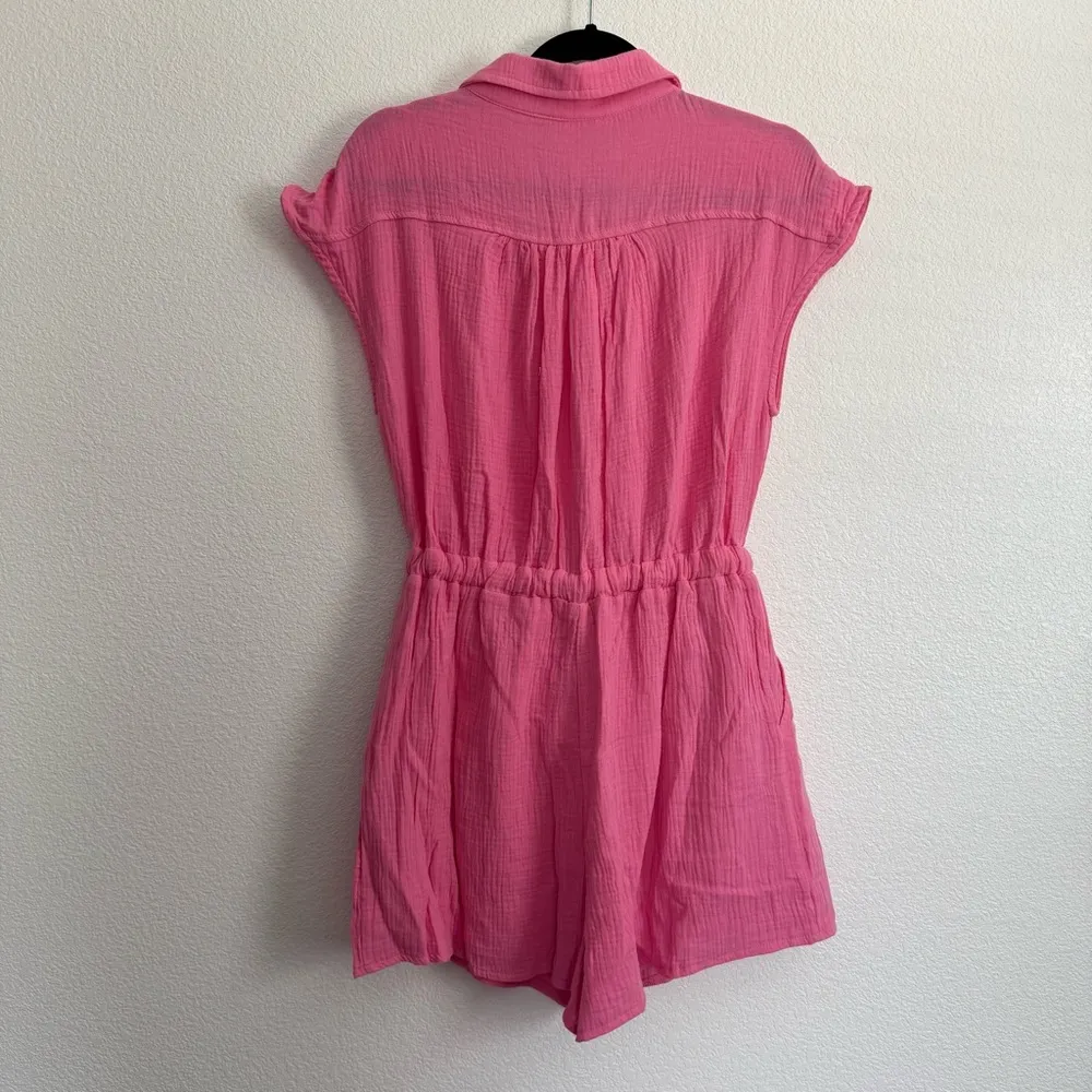 NWT Anniewear Pink Cotton Romper Small - Image 4