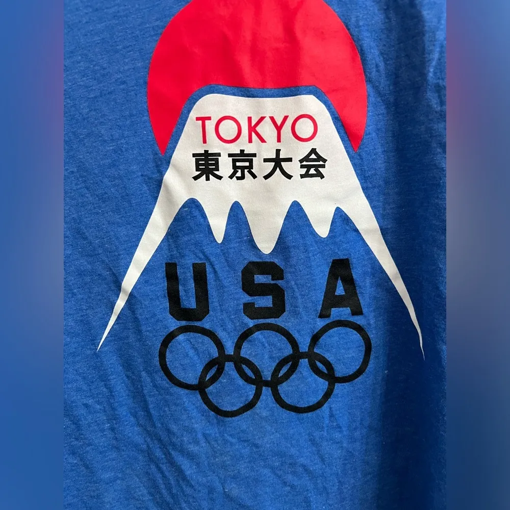 Team Apparel Tokyo Olympics USA Blue Short Sleeve Tee Shirt size small - Image 2
