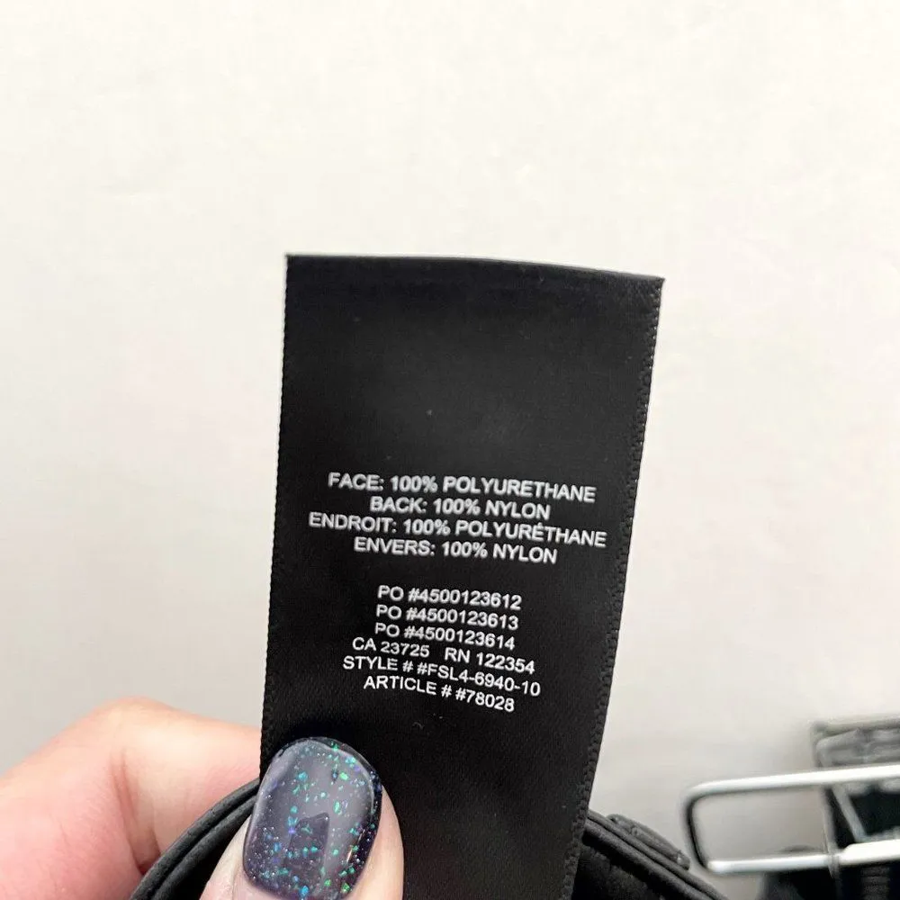 Wilfred Aritzia Melina High Rise Faux Leather Straight Pants Black Size 0 - Image 9