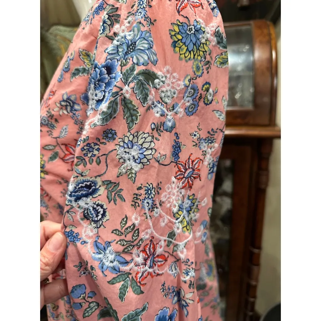 Women's LOFT Pink Floral dress Size 2 - Image 3