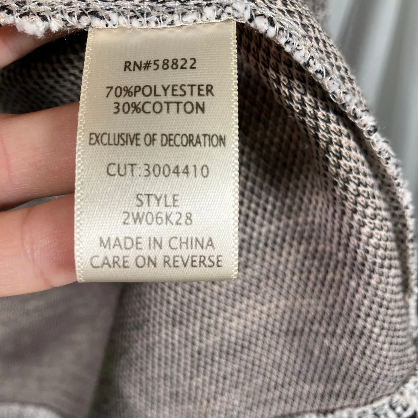 Max Studio  1X Open Front Bouclé Knit Blazer Jacket‎ Tweed Fringe Edge Plaid - Image 12