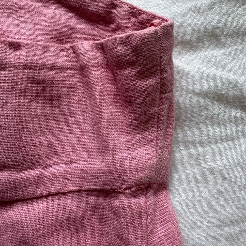 Zara Pink Linen Mini Dress - Image 7