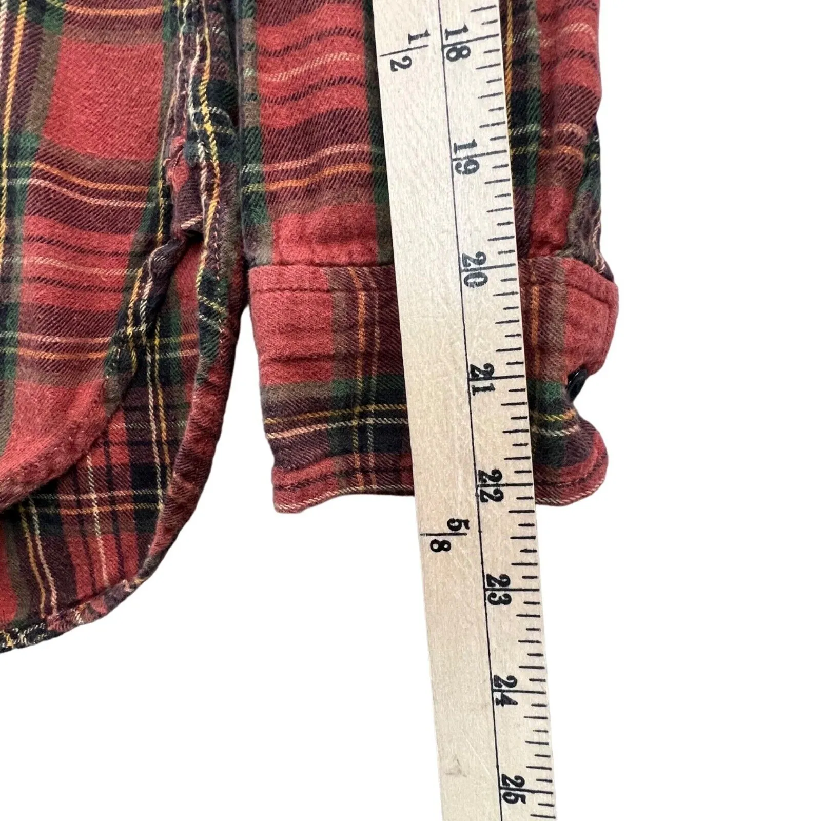Ralph Lauren Denim & Supply RL Surplus Flannel Shirt XS Red Plaid Button Classic - Image 10