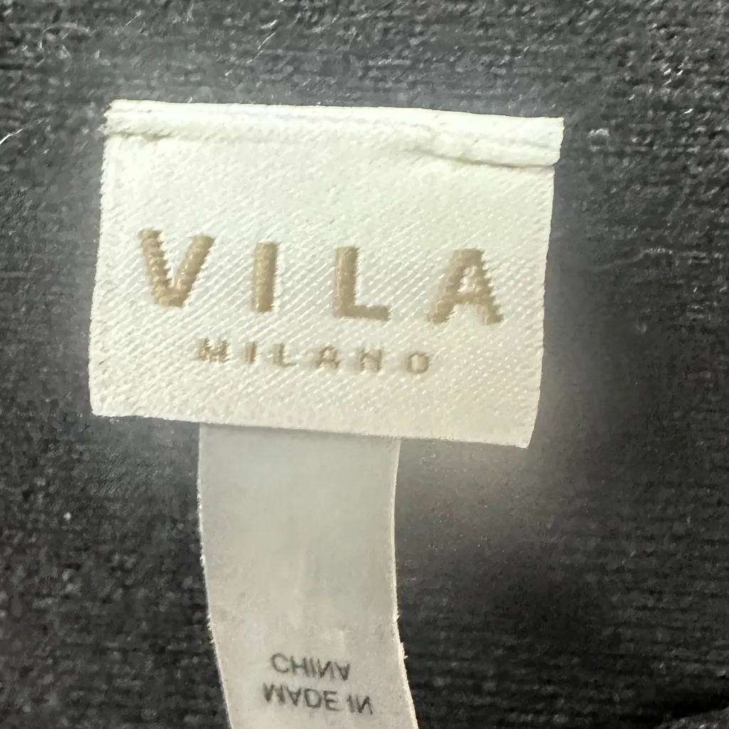 Italian Black Rhinestone Pearl Embellished Tunic Length Beautiful Sweater Lg - Image 10