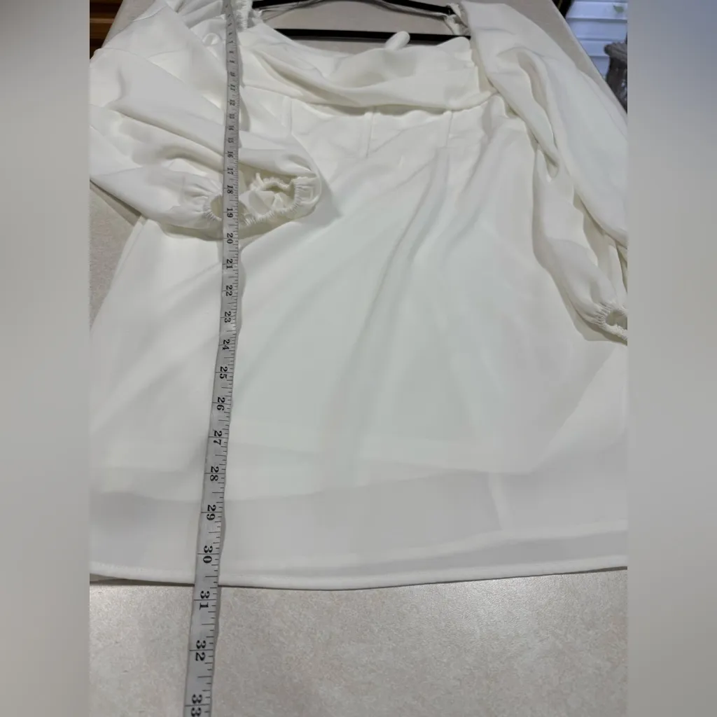 Princess Polly Lillie Long Sleeve Mini Dress White Size 10 - Image 16