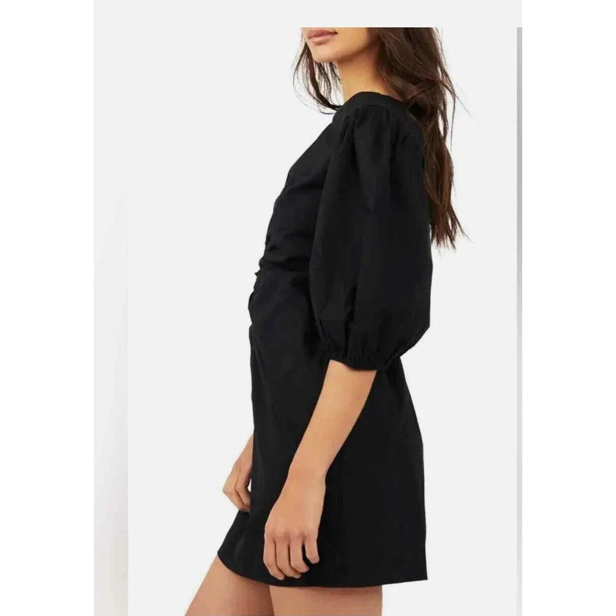 FREE‎ PEOPLE Hope Puff Sleeve Cotton Minidress Size Large - Image 5