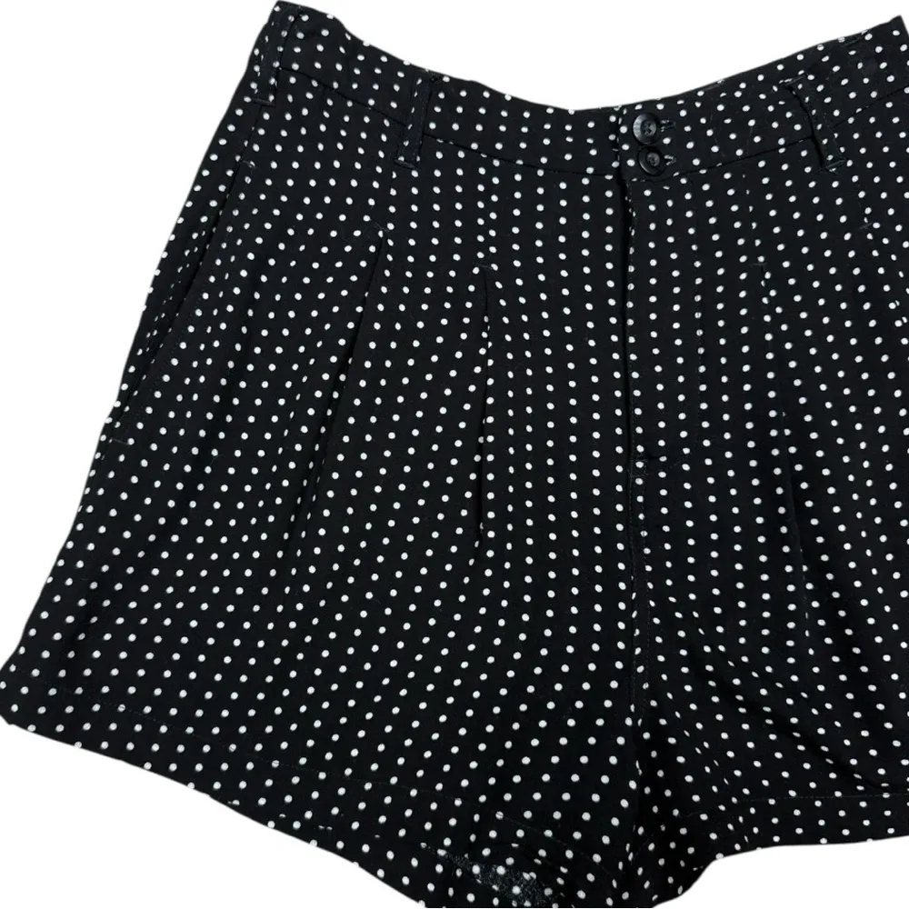 Free People Magdalene High-Waist Polka Dot Pleated Shorts Size 0 - Image 10