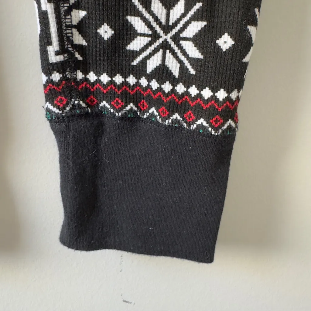 PINK Victoria's Secret Fair Isle Dog Patterned Pajama One Piece Onesie Jumpsuit - Image 8