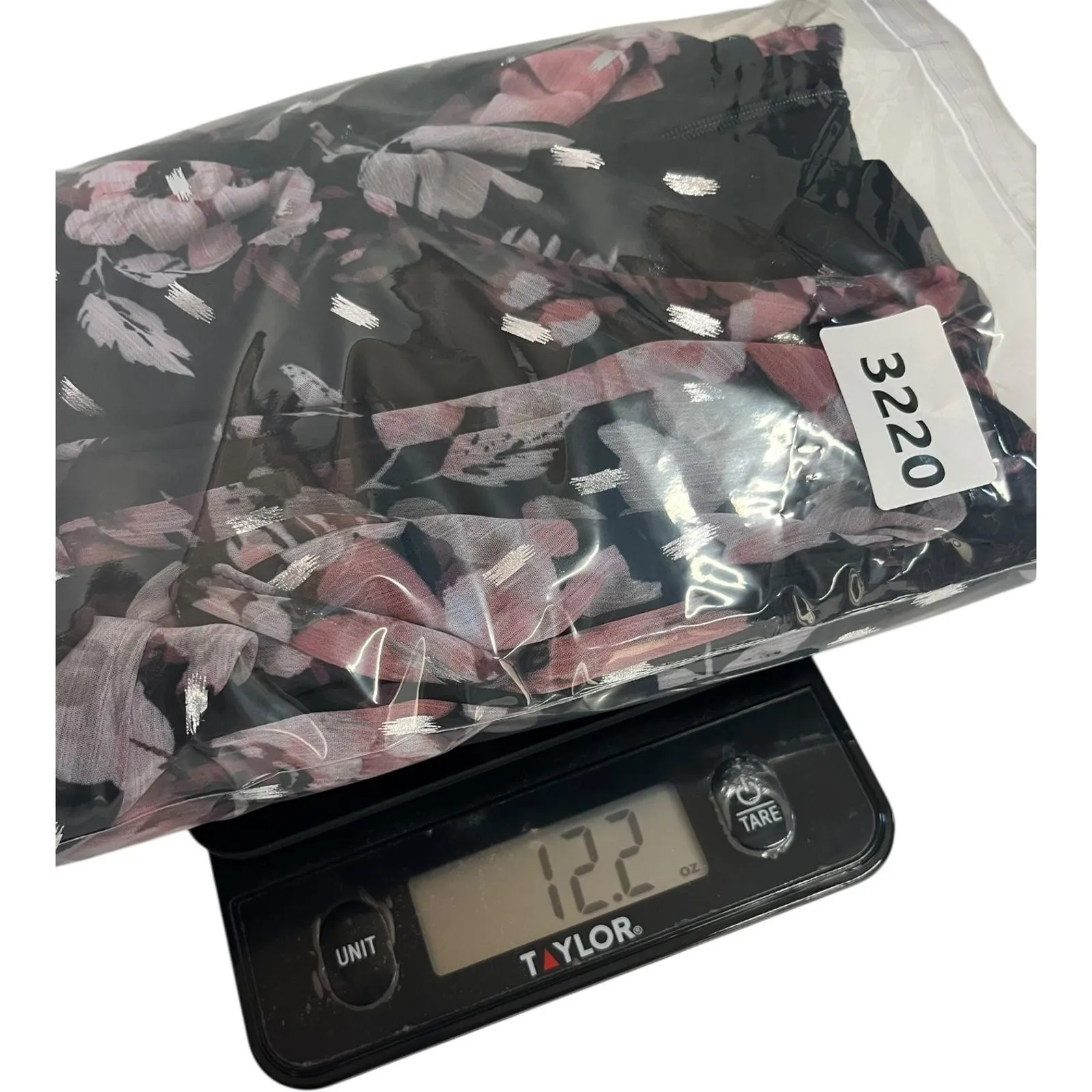 Eliza J Dress Womens 6 Black Pink Floral Maxi Wrap Chiffon Metallic Wimsigoth - Image 17