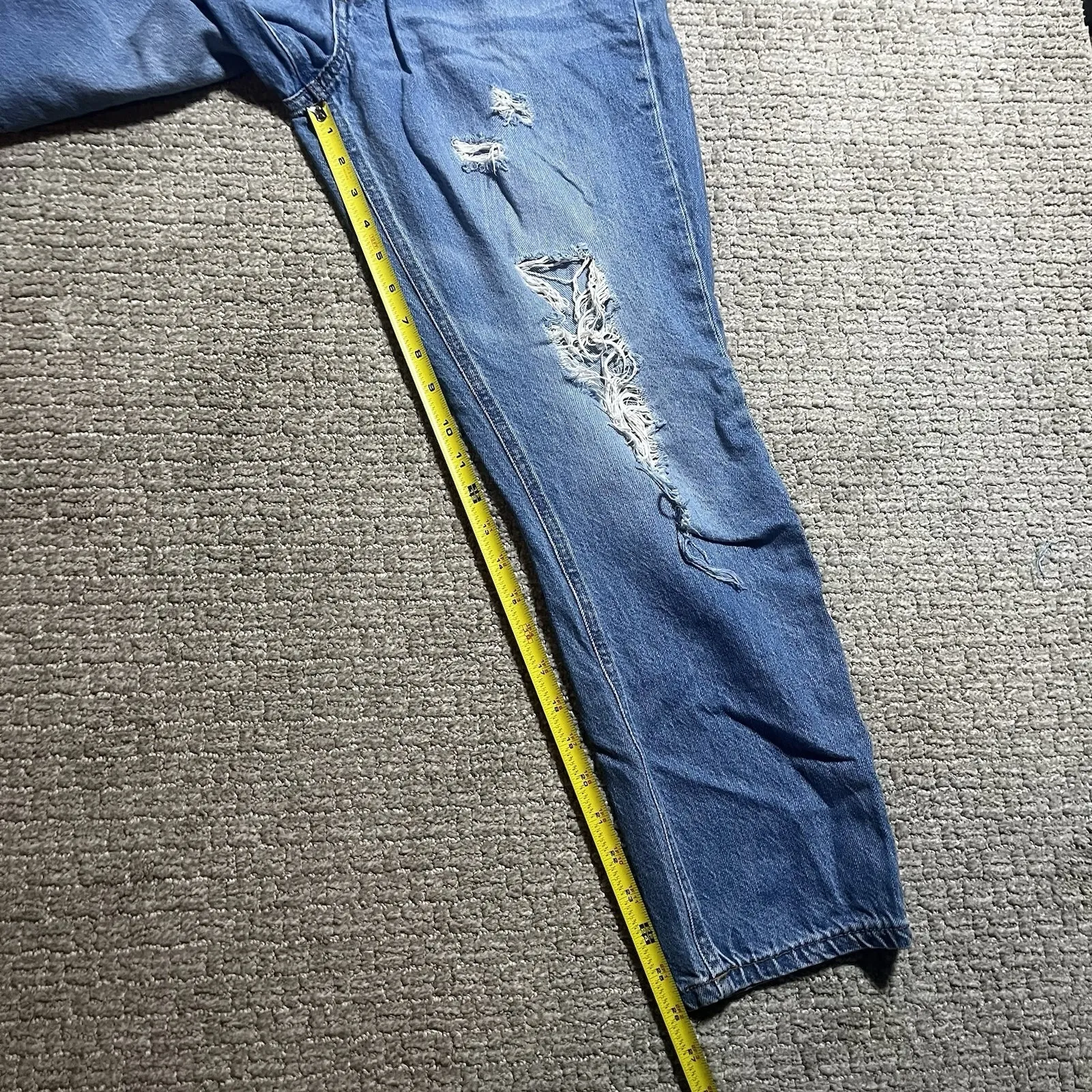 Aeropostale‎ Mom Jeans Size 6 Distressed Ripped Light Wash Denim Women's - Image 10