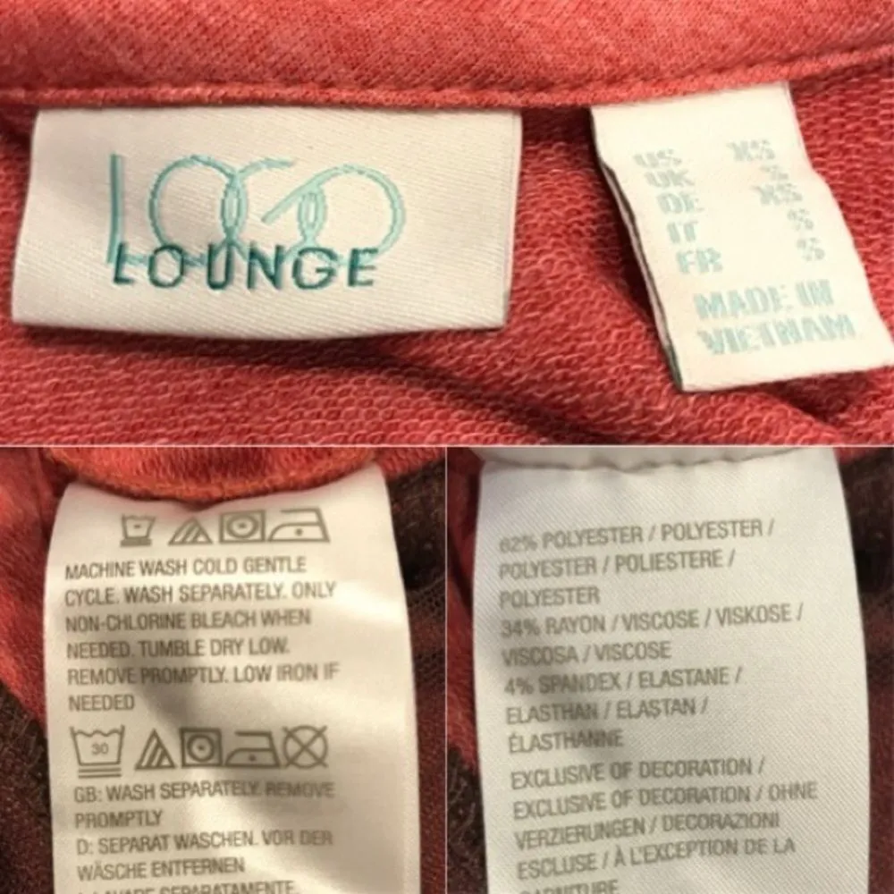 LOGO Lounge Lori Goldstein French Terry Mesh Top X-Small XS - Image 6