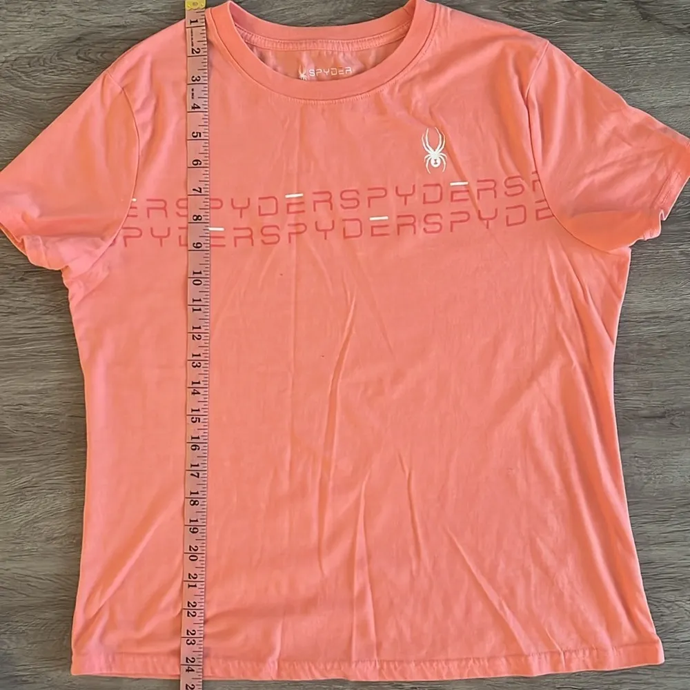 Spyder Activewear T Shirt Orange Size Large - Image 5