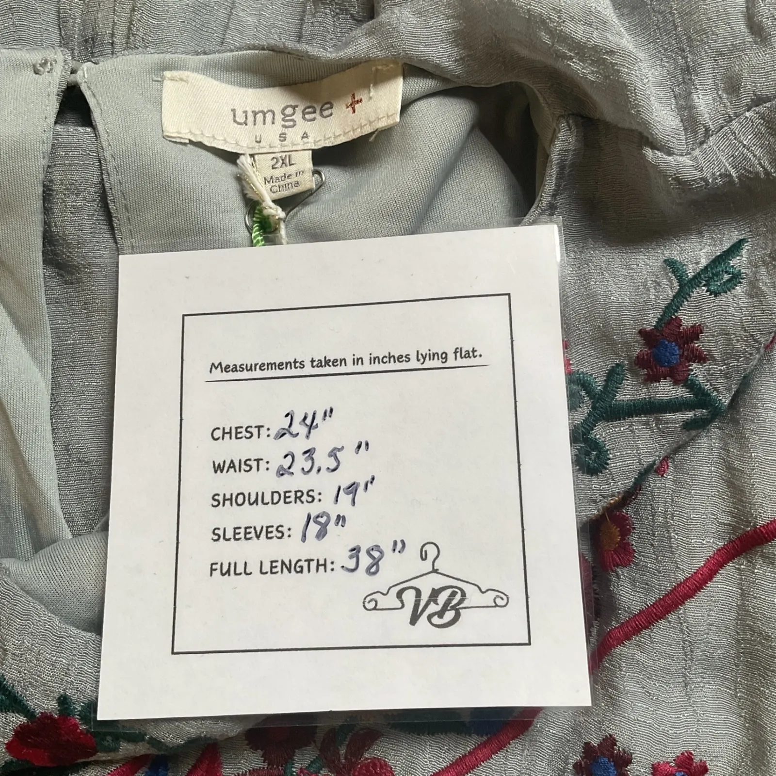 Umgee Bell Sleeve Floral Embroidered Lined Pleated Skirt Mini Dress Size 2XL NWT - Image 8