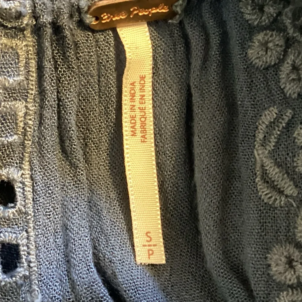 FREE PEOPLE KISS KISS EMBROIDERED BOHO Lace Tunic/Dress DENIM BLUE SIZE S/P - Image 11