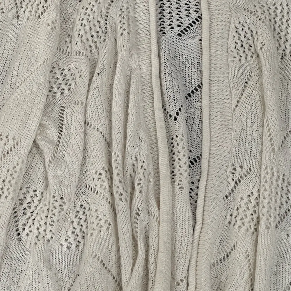 Women’s Laura Scott White Large Open Front Cardigan Sweater - Image 2