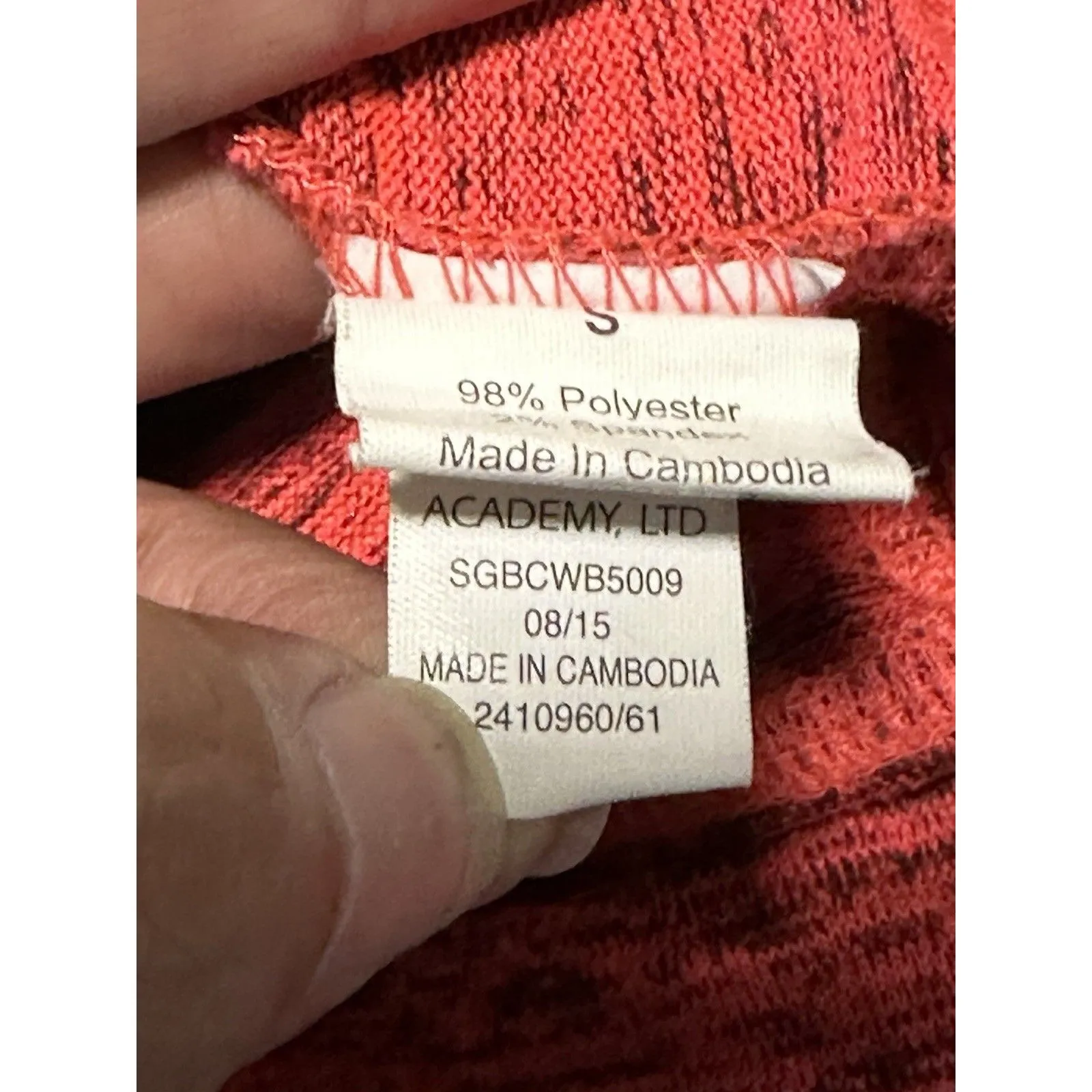 BCG Athletic Full Zip Hoodie Red Size S - Image 7