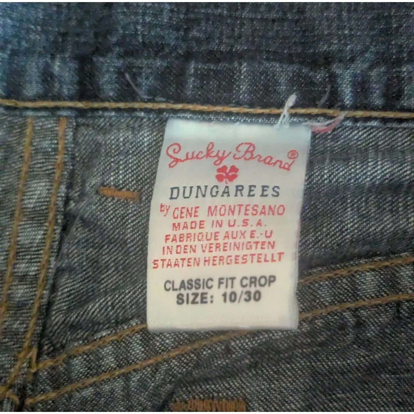 VINTAGE Lucky Brand Dungarees Crop Jeans 10/30 Y2K Bootcut Made in USA Montesano - Image 2