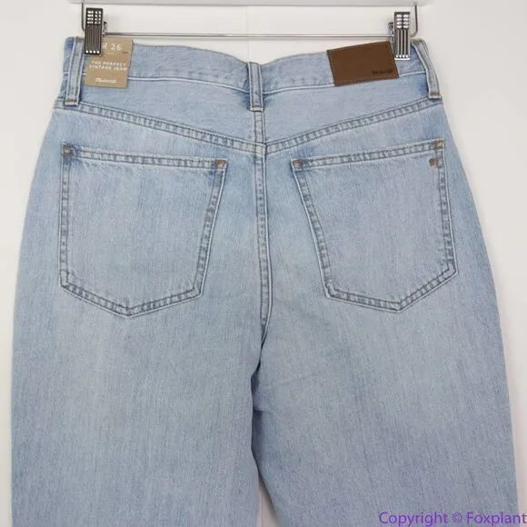 NEW Madewell The Perfect Vintage Jean in‎ Fitzgerald Wash, 26 - Image 9