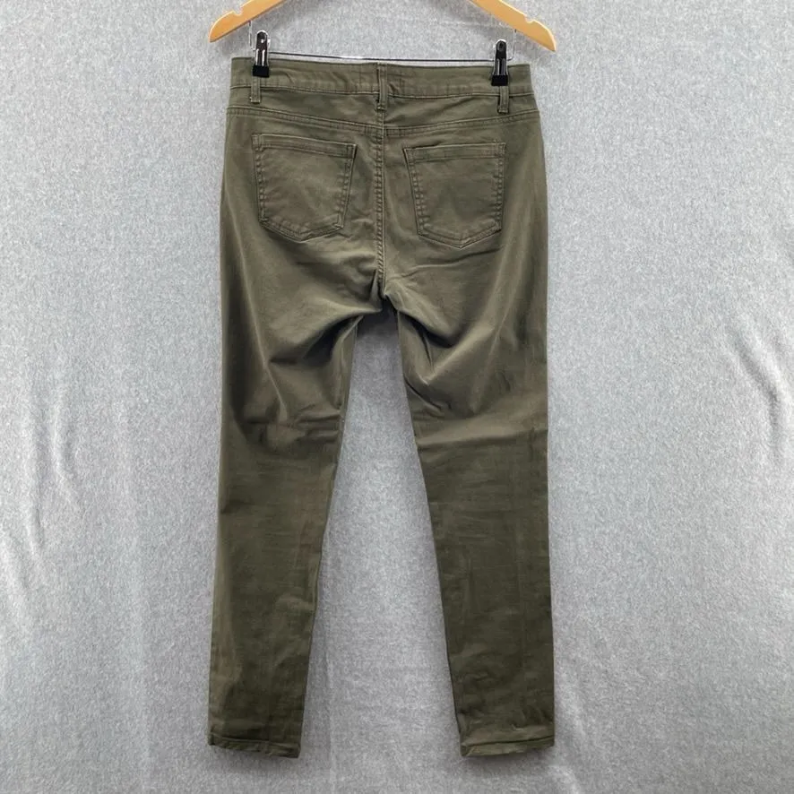 Wax Jean Skinny Jeans Womens Juniors 9 Olive Green Cotton Stretch - Image 3