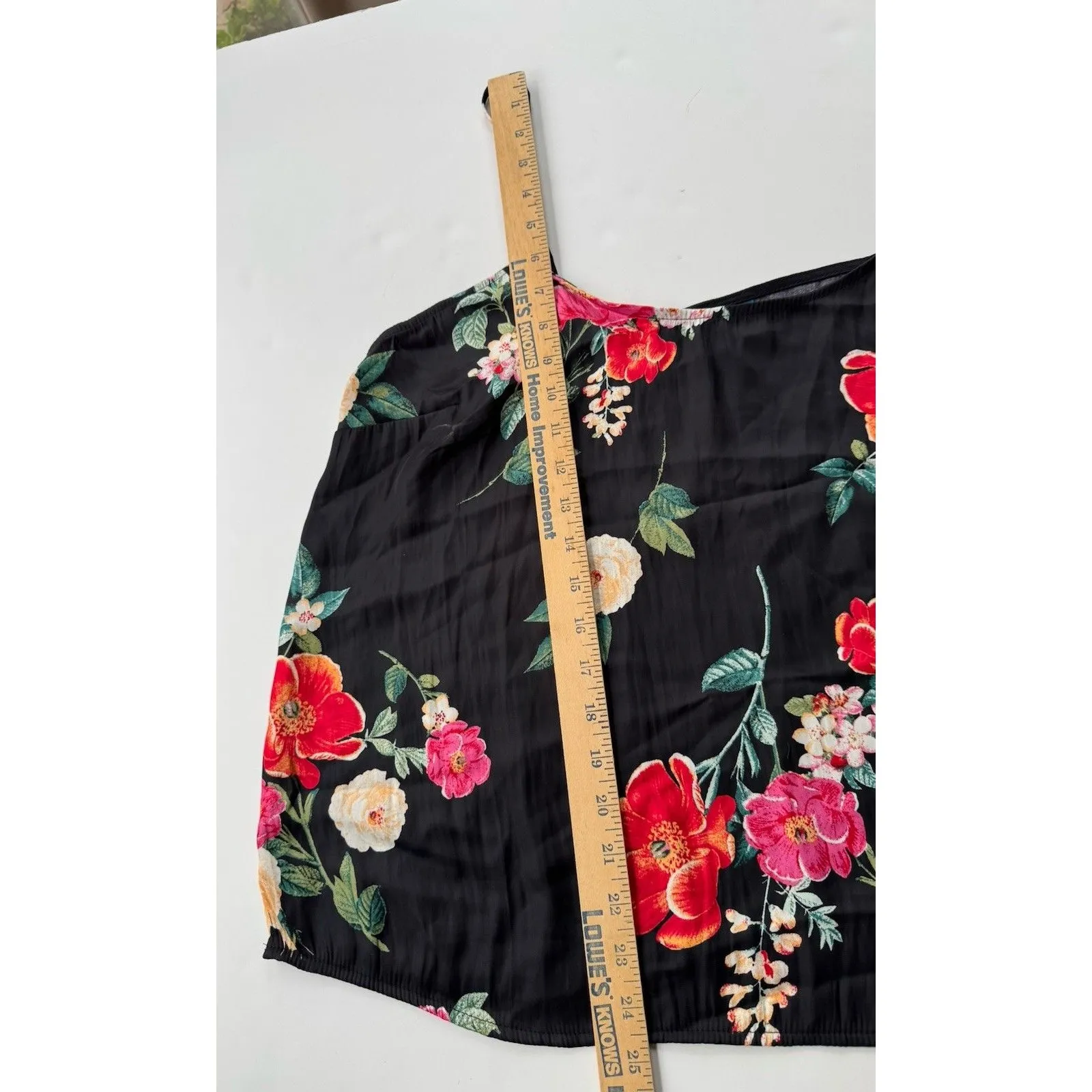 Women's Old Navy Floral Satin Cami Top Size XL Blouse Whimsy Goth Y2K Fairy New - Image 9