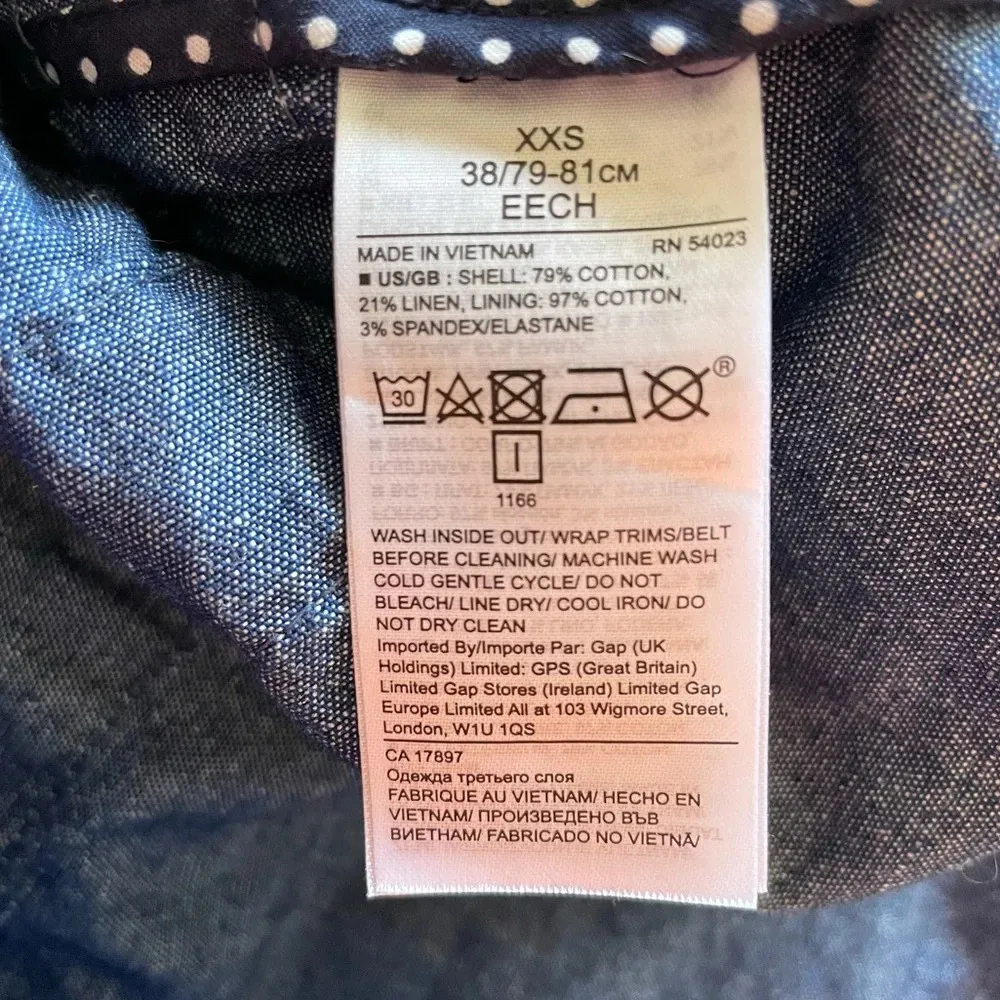 Lightweight Denim Jacket Cotton Linen Size XXS - Image 8