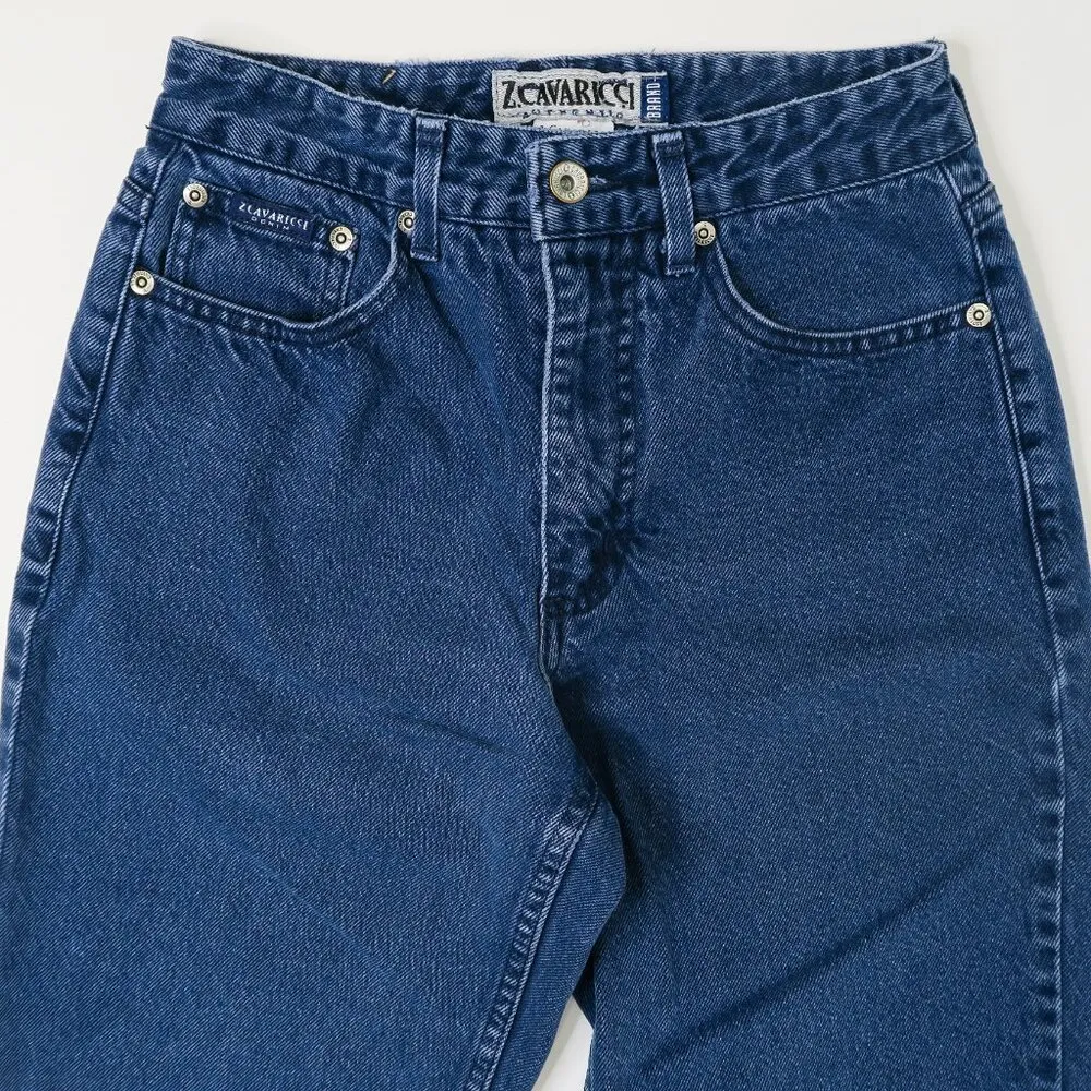 Vintage 80s Z. Cavaricci High Waisted Mom Jeans Blue Size 25 - Image 3