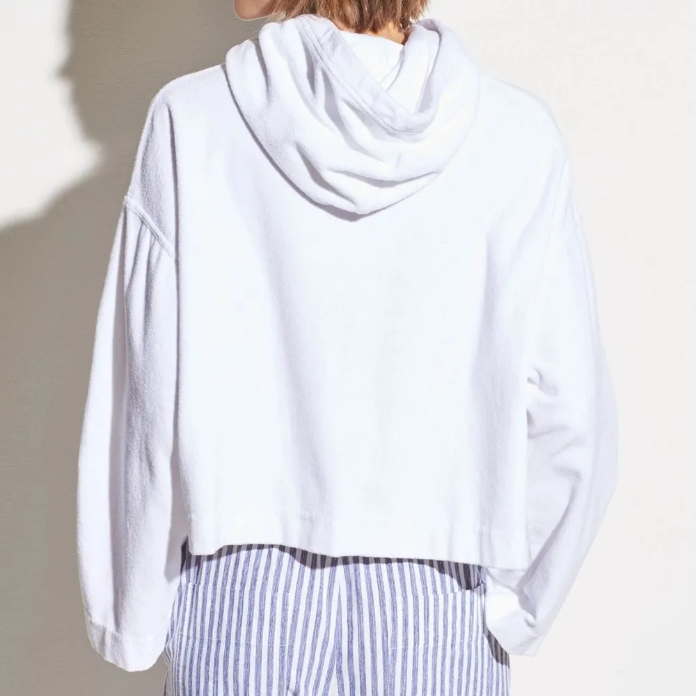 Vince wide sleeve terry cropped hoodie - Image 4