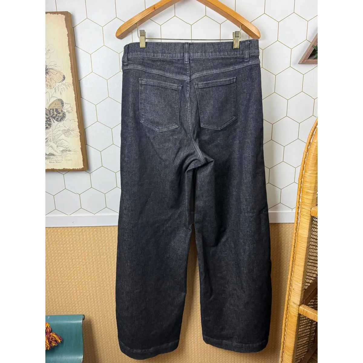 SPANX 360 Black Wide Leg Jeans with Spanxshape - Size - XL - Image 4