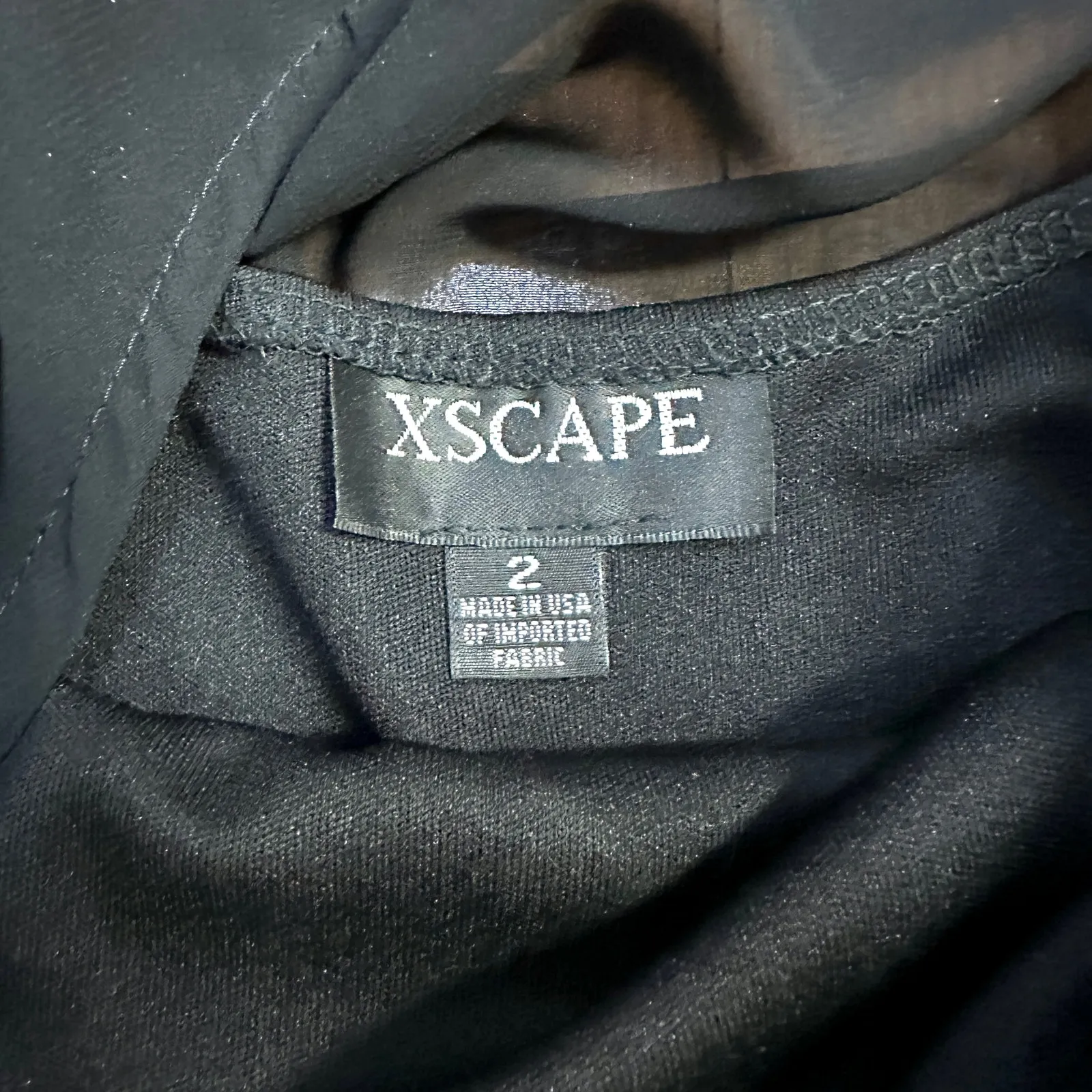 Xscape Black Mini Dress Beaded Skirt - Image 5