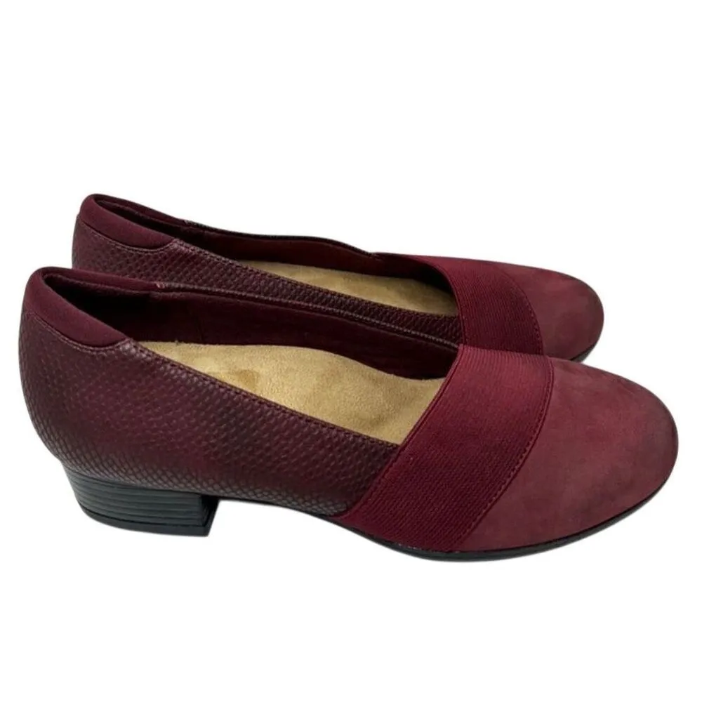 Trotters Loafers‎ Size 5 Red Wine Leather Padded Slip On Casual Shoes NEW - Image 2