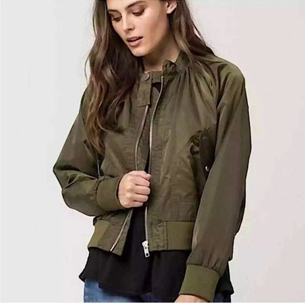 Free People Midnight Satin bomber jacket - Image 2