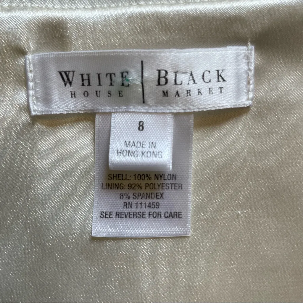 White House Black Market Black Lace Ruched Bustier Corset Top Size 8 - Image 4