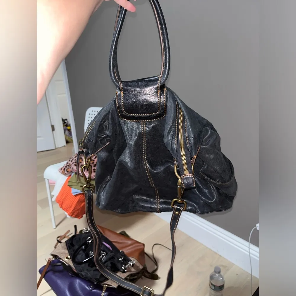 Hobo leather bag Black - Image 10