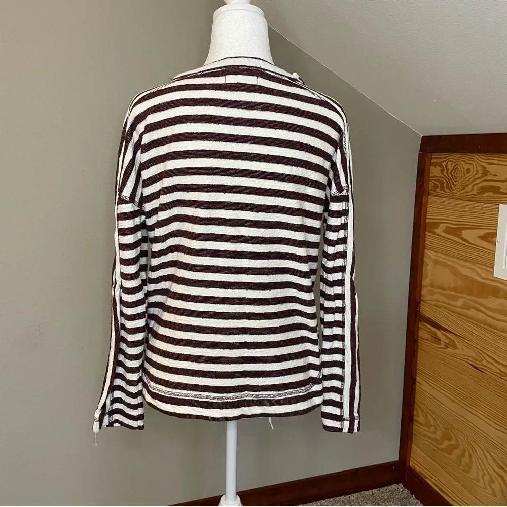 Madewell Striped Slub Long Sleeve Sweater Extra Small - Image 4
