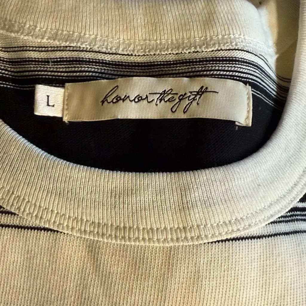 NWOT Honor The Gift Black & White Striped Crop Tank Size Large - Image 6