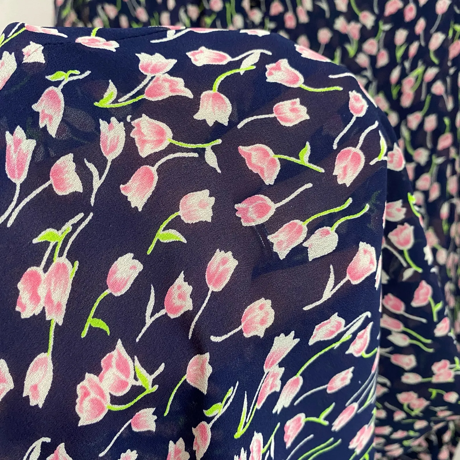 Vintage DVF Editions for Lord & Taylor Sheer Midi Mock Neck Dress - Image 6