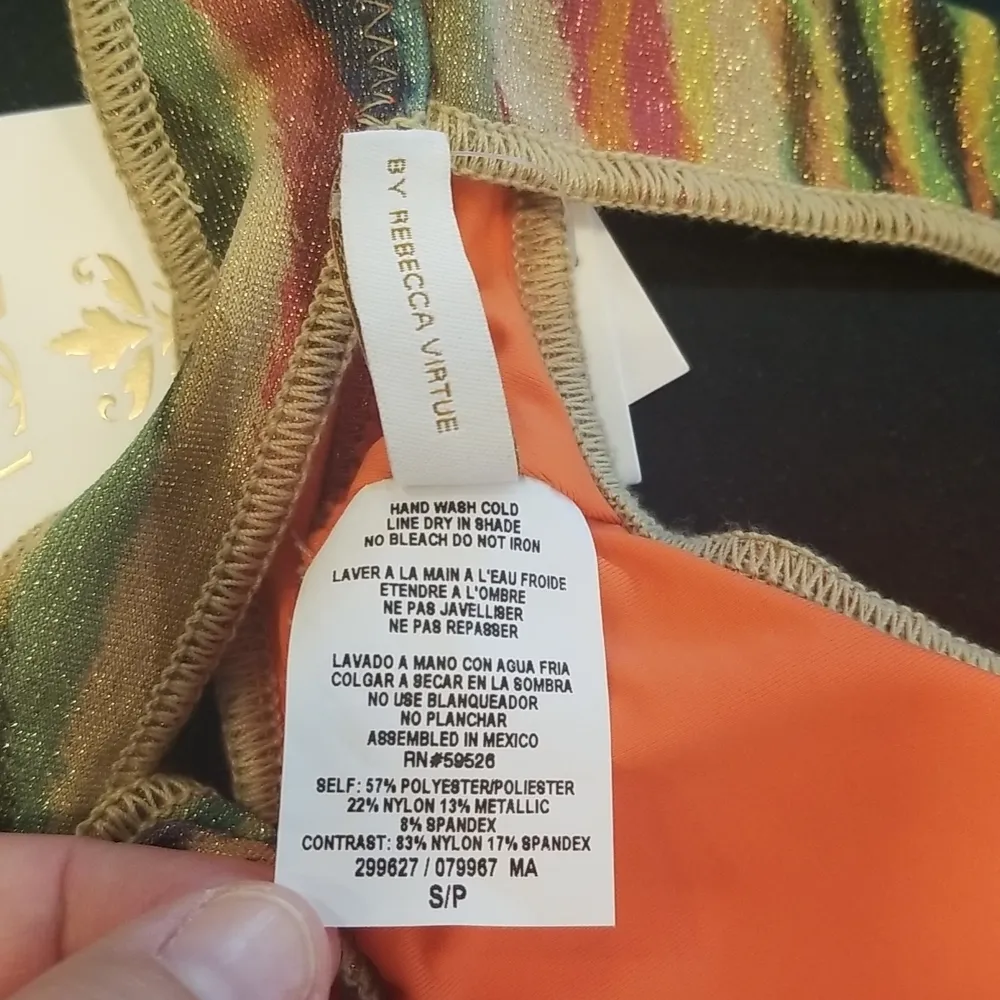 💕BECCA💕 Awaken Callie Banded Triangle Bikini Top ~ Small S NWT - Image 12