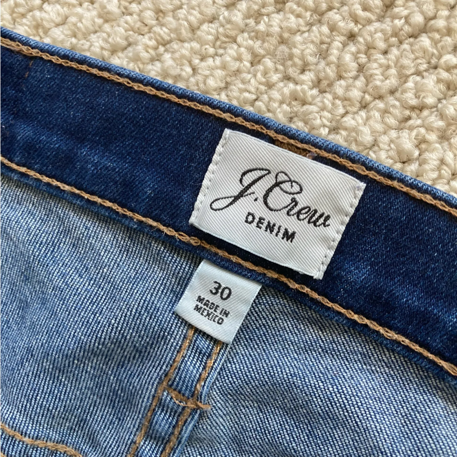 J. Crew Denim 8” Toothpick Skinny Jeans Size 30 Dark Wash Blue Cotton Stretch - Image 2